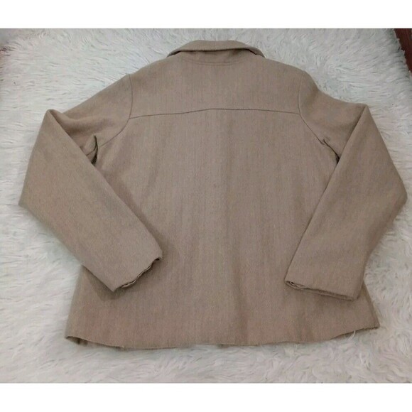 Womens Cabela's Blazer/Jacket Coat wool blend Size L  Brown beige - Picture 2 of 16